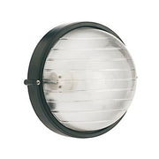 Plaf.Grande E27  linea industriale tonda  nero