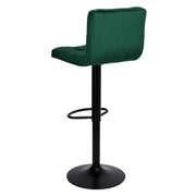 Sgabello regolabile verde scuro con gambe nere opache