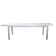Tavolo alluminio allungabile  da giardino bianco cm 90 x 210/280 x h 73