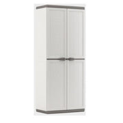 Armadio in resina Jolly colore bianco grigio cm 68 x 39 x 166 h