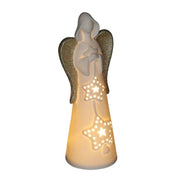 Angelo ceramica bianco oro con led ø10,5h27,5