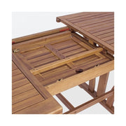 Tavolo per esterno in legno di Acacia Ovale Allungabile 150-200x90x h74 cm