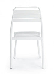 Sedie alluminio bianco Lennie