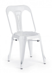 Sedia in stile contemporaneo in acciaio Bianca MINNEAPOLIS 44x53x h83 cm