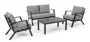 Set da giardino salotto antracite YK13 4 pezzi
