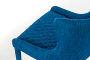 4xSedia in tessuto blu 58x50,5x83h cm
