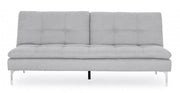 Divano Letto 3 Posti Leon Grigio Chiaro in tessuto L190 cm