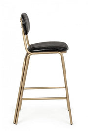 Sgabello vintage  bar Addy nero 41x51x100h cm