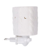 Bruciaessenze plug ceramica trecce bianco  cm10,4x7,9h12,7
