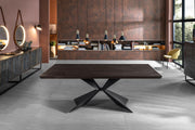 Tavolo allungabile con top impiallacciato rovere termocotto 200/300x100x76h cm