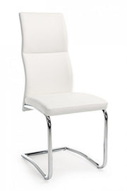 Sedia design  in ecopelle Bianco THELMA 44x58x h104 cm