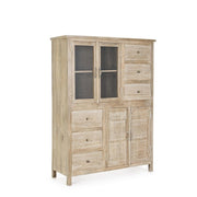 Mobile 4 ante 6 cassetti Mayra in legno naturale