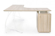 Scrivania angolo con cassettiera legno Kavita