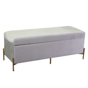 Panca velluto grigio chiaro cm115x40h45