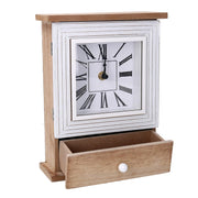 Orologio legno marrone cm18,5x7h24