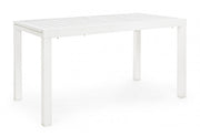 Tavolo allungabile bianco in alluminio stile classico cm 140-210x77
