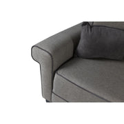 Divano letto Silvera 3 posti tessuto spigato grigio marrone