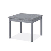 Tavolo pranzo grigio cemento apribile libro in legno nobilitato cm 90x90-180