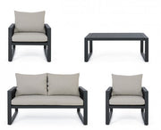 Set salotto giardino Captiva antracite