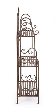 Scaffale 3 Piani Melanie Marrone cm 124 h