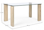 Tavolo New Arley Nature 140X80