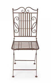 Sedia pieghevole in acciaio Marrone MELANIE 38x51x h92 cm