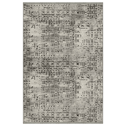 Tappeto ciniglia antiscivolo Vadi grigio decorazione geometrica 160x230 EFFEZ