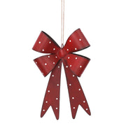 Fiocco metallo rosso cm25x15,5h4