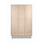 Armadio Bali 60B 3 ante e 3 cassetti effetto vimini EFFEZ
