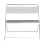 Panca giardino ferro Rovigo pieghevole bianco cm 94 x 51 x h 86
