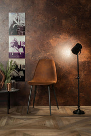 4x Sedia in similpelle con seduta marrone 450x84 cm