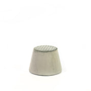 Pouf velluto metallo grigio cm 46,5 x 46,5 x h 33