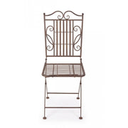 Sedia pieghevole in acciaio Marrone MELANIE 38x51x h92 cm
