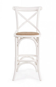 Sgabello rustico Bar Cross bianco