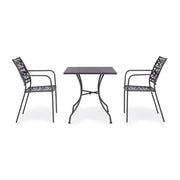 Tavolo in acciaio Kelsie Antracite 70x70 cm