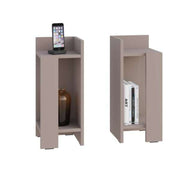 Set 2 tavolini comodini Elos colore light mocha 25x25x60 cm