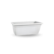 Fioriera con sottovaso rettangolare bianca