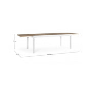 Tavolo per esterno 200-300x95x74h Bianco