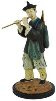 Statua resina pifferaio cy-0534 ø cm. 12 h 24