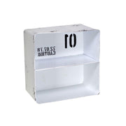 Mensola metallo bristol bianco 2 piani quadrata cm29,5x15h30