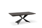 Tavolo allungabile con top impiallacciato rovere termocotto 160/240x90x76h cm