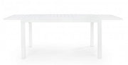 Tavolo allungabile bianco in alluminio stile classico cm 140-210x77