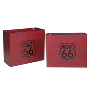 Red bristol metal magazine rack 1-2 cm34,5x15,5h28
