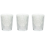 Set 3 bicchieri Savoia in vetro trasparente