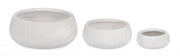 Set3 P.Vaso Ribbed Bomb Bianco Basso