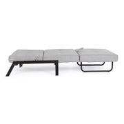 Divano letto salvaspazio un posto in tessuto Beige HAYDEN 95x96x h79 cm