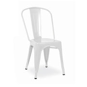 Sedia bianco opaco in metallo Bengala