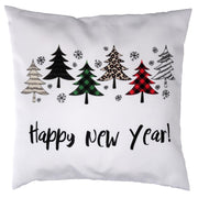 Cuscino tessuto con scritte bianco cm43x43h12
