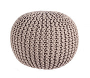 Pouf intrecciato tortora arredare design cm 50