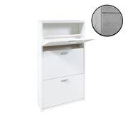 Scarpiera slim 3 ante cemento 63x16,5x111